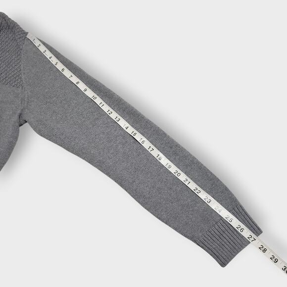 Chaps Mens Shawl Collar Cardigan Gray Sz Lg Grandpa 90s Fisherman Mister Rogers - Picture 10 of 12